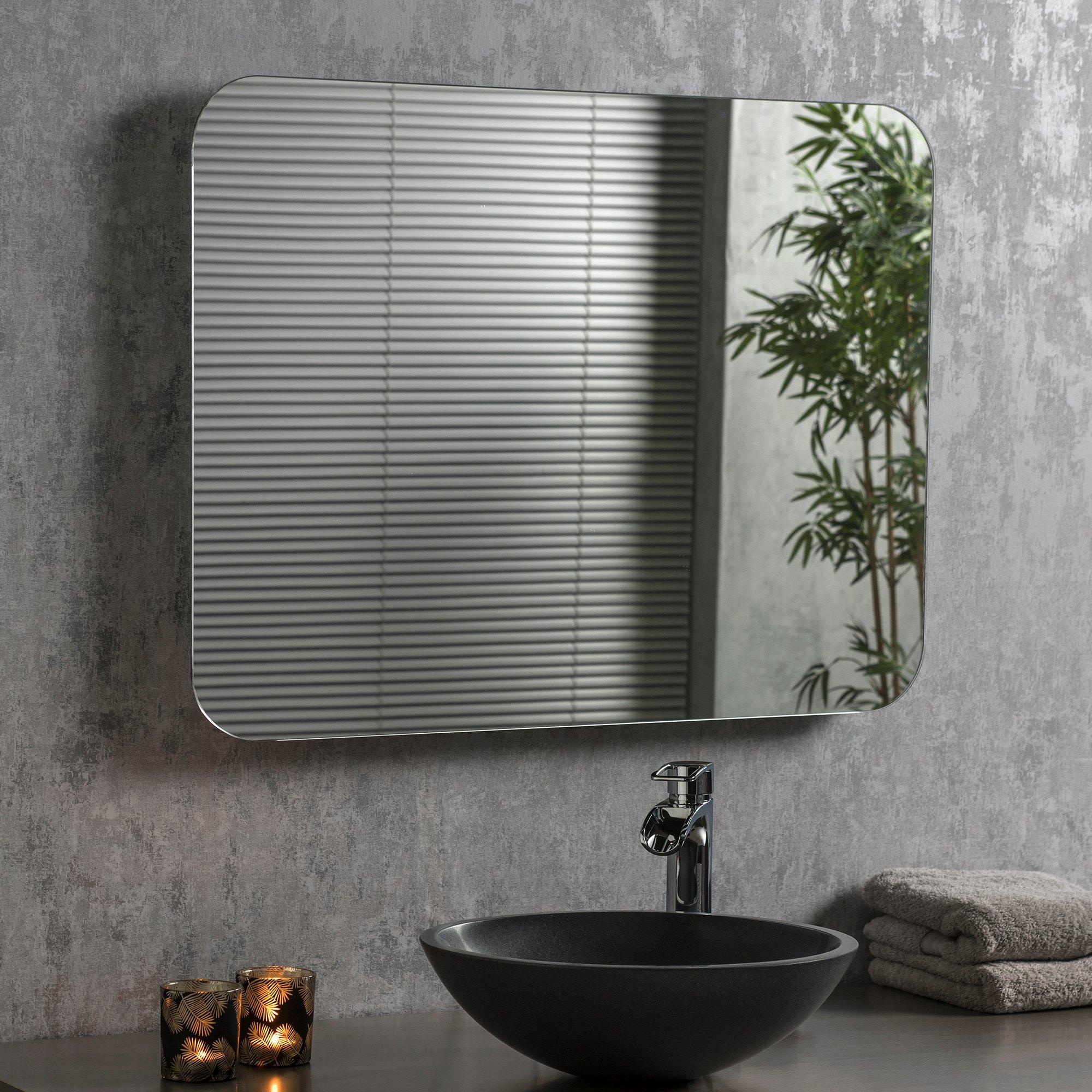 Minimal Bathroom Mirror 80(w) x 60cm(h) with Anti-fog